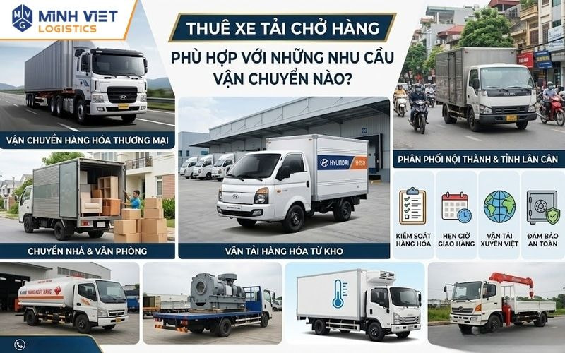 Thuê Xe Tải Chở Hàng Phù Hợp Với Những Nhu Cầu Vận Chuyển Nào?